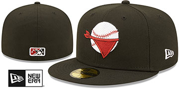 River Bandits MILB ONFIELD ROAD Black Fitted Hat by New Era