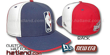 Rockets LOGOMAN Navy-White-Red Fitted Hat by New Era