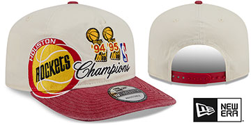 Rockets TROPHY CHAMPS SNAPBACK Ivory-Red Hat by New Era