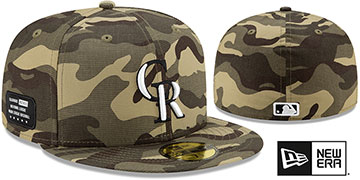 Rockies 2021 ARMED FORCES STARS N STRIPES Hat by New Era