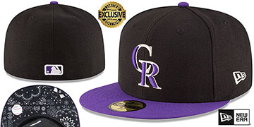 Rockies ALTERNATE BLACKDANA BOTTOM Fitted Hat by New Era