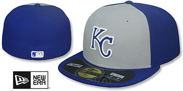 Royals MLB DIAMOND ERA Grey-Royal ,BP Hat by New Era