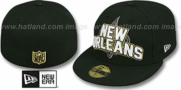 Saints NFL ONFIELD DRAFT Black Fitted Hat by New Era