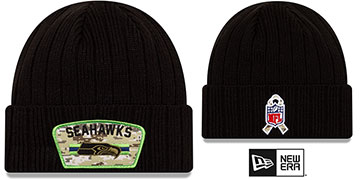 Seahawks 2021 SALUTE-TO-SERVICE Knit Beanie Hat by New Era