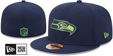 Seahawks 2026 NFL SIDELINE Navy Fitted Hat by New Era