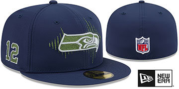 Seahawks NFL RIVALRIES Navy Fitted Hat by New Era