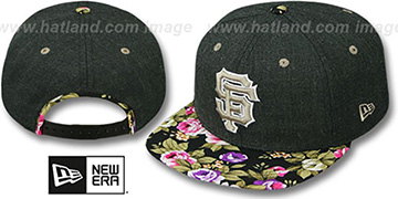 SF Giants HEATHER BLOOM SNAPBACK Charcoal-Black Hat by New Era