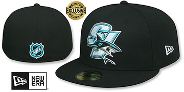 Sharks ALTERNATE NHL TEAM-BASIC Black Fitted Hat by New Era