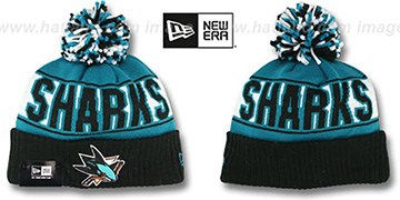 Sharks REP-UR-TEAM Knit Beanie Hat by New Era