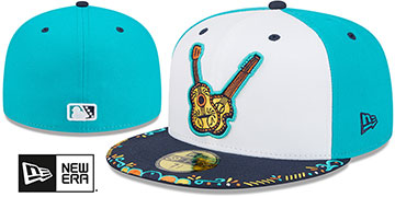 Sounds 2026 COPA DE LA DIVERSION White-Teal-Navy Fitted Hat by New Era
