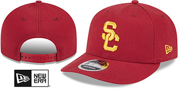 Southern Cal LOW-CROWN TEAM-BASIC SNAPBACK Burgundy Hat by New Era