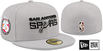 Spurs 25TH ANNIVERSARY SIDE-PATCH Grey Fitted Hat by New Era