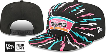 Spurs BOLT A-FRAME SNAPBACK Black Hat by New Era