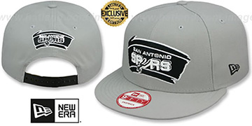 Spurs TEAM-BASIC SNAPBACK Grey-Black Hat by New Era