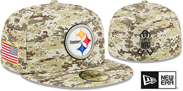 Steelers 2025 SALUTE-TO-SERVICE Digital Desert Storm Fitted Hat by New Era