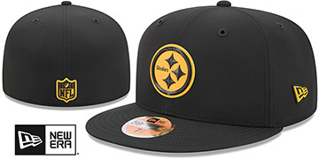 Steelers 2026 NFL SIDELINE Black Fitted Hat by New Era