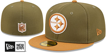 Steelers 2T COLOR PACK Olive-Tan Fitted Hat by New Era