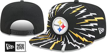 Steelers BOLT A-FRAME SNAPBACK Black Hat by New Era