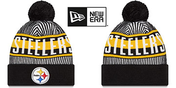 Steelers STRIPED Knit Beanie Hat by New Era