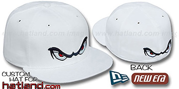 Storm BACK EYES Fitted Hat by New Era - white