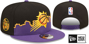 Suns SKYLINE TIP OFF SNAPBACK Black-Purple Hat by New Era