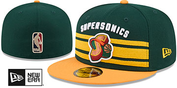 Supersonics 2026 NBA TIP OFF Green-Gold Fitted Hat by New Era
