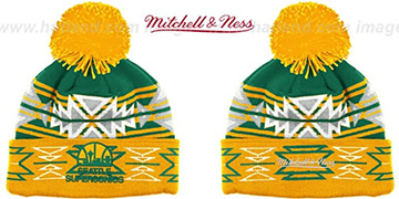 Supersonics HWC GEOTECH Knit Beanie by Mitchell and Ness