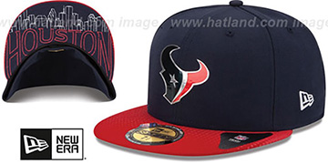 Texans 2015 NFL DRAFT Navy-Red Fitted Hat by New Era