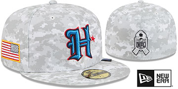 Texans 2025 SALUTE-TO-SERVICE Snow White Digital Fitted Hat by New Era