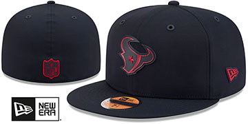 Texans 2026 NFL SIDELINE Navy Fitted Hat by New Era