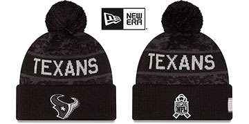 Texans 2026 SALUTE-TO-SERVICE Dark Digital Camo Knit Beanie Hat by New Era