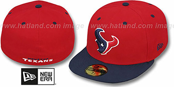 Texans NFL 2T-TEAM-BASIC Red-Navy Fitted Hat by New Era