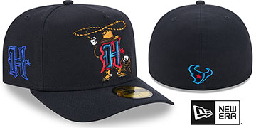 Texans NFL CARTOON  A-FRAME Navy Fitted Hat by New Era