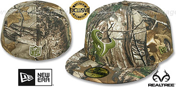 Texans NFL TEAM-BASIC Realtree Camo Fitted Hat by New Era
