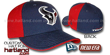 Texans 'PINWHEEL' Navy-Red Fitted Hat by New Era