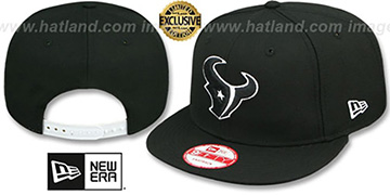 Texans TEAM-BASIC SNAPBACK Black-White Hat by New Era