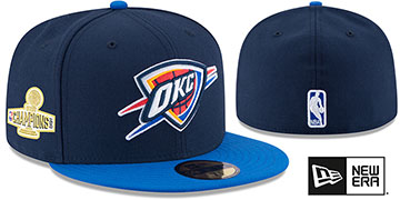 Thunder 2025 FINALS CHAMPIONS Navy-Blue Fitted Hat by New Era