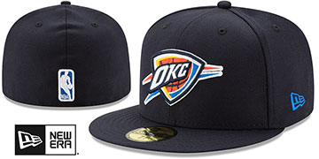 Thunder NBA TEAM-BASIC Navy Fitted Hat by New Era