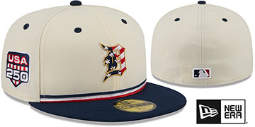 Tigers 2026 JULY 4TH STARS N STRIPES Fitted Hat by New Era