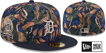 Tigers LEAVES SIDE-PATCH Multi-Navy Fitted Hat by New Era