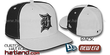 Tigers PINWHEEL White-Black Fitted Hat by New Era