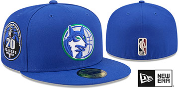 Timberwolves 20TH ANNIVERSARY SIDE-PATCH Royal Fitted Hat by New Era