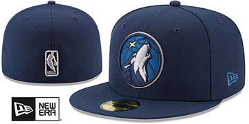 Timberwolves NBA TEAM-BASIC Navy Fitted Hat by New Era