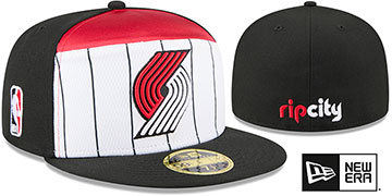 Trail Blazers 2025-26 NBA SPLIT PANEL TIP OFF Fitted Hat by New Era