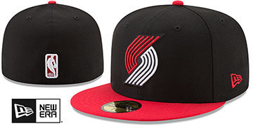 Trail Blazers 2T NBA TEAM-BASIC Black-Red Fitted Hat by New Era