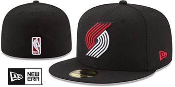 Trail Blazers 'NBA TEAM-BASIC' Black Fitted Hat by New Era