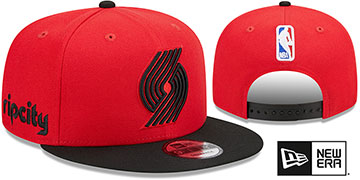 Trail Blazers STATEMENT SNAPBACK Red-Black Hat by New Era