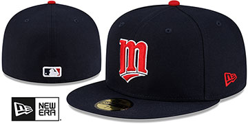 Twins 2026 TURN-BACK-THE-CLOCK Navy Fitted Hat by New Era