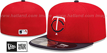 Twins 'MLB DIAMOND ERA' 59FIFTY Red-Navy BP Hat by New Era
