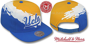 UCLA PAINTBRUSH SNAPBACK Gold-White-Blue Hat by Mitchell and Ness